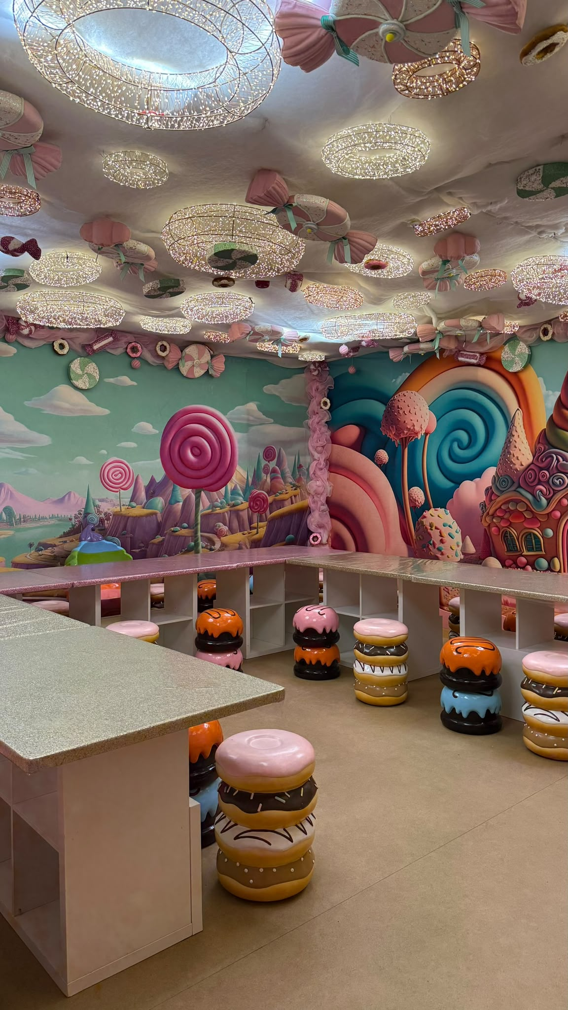 The Candyland Room party space at Riverside Hub